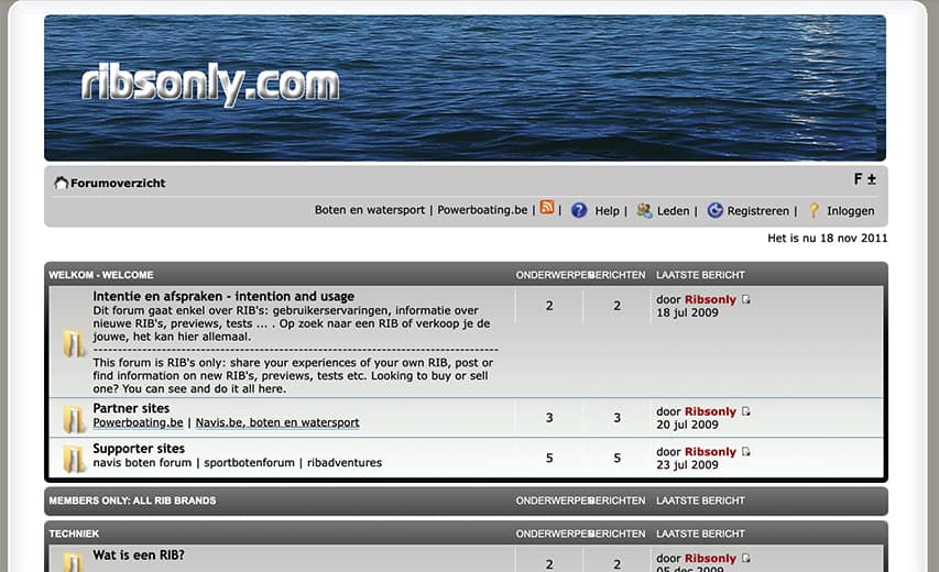 2009 Forum screenshot @ RIBs ONLY - Home of the Rigid Inflatable Boat