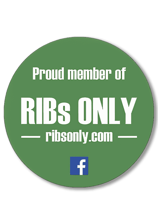 RIBs ONLY Sticker 10cm x 10cm @ RIBs ONLY - Home of the Rigid Inflatable Boat