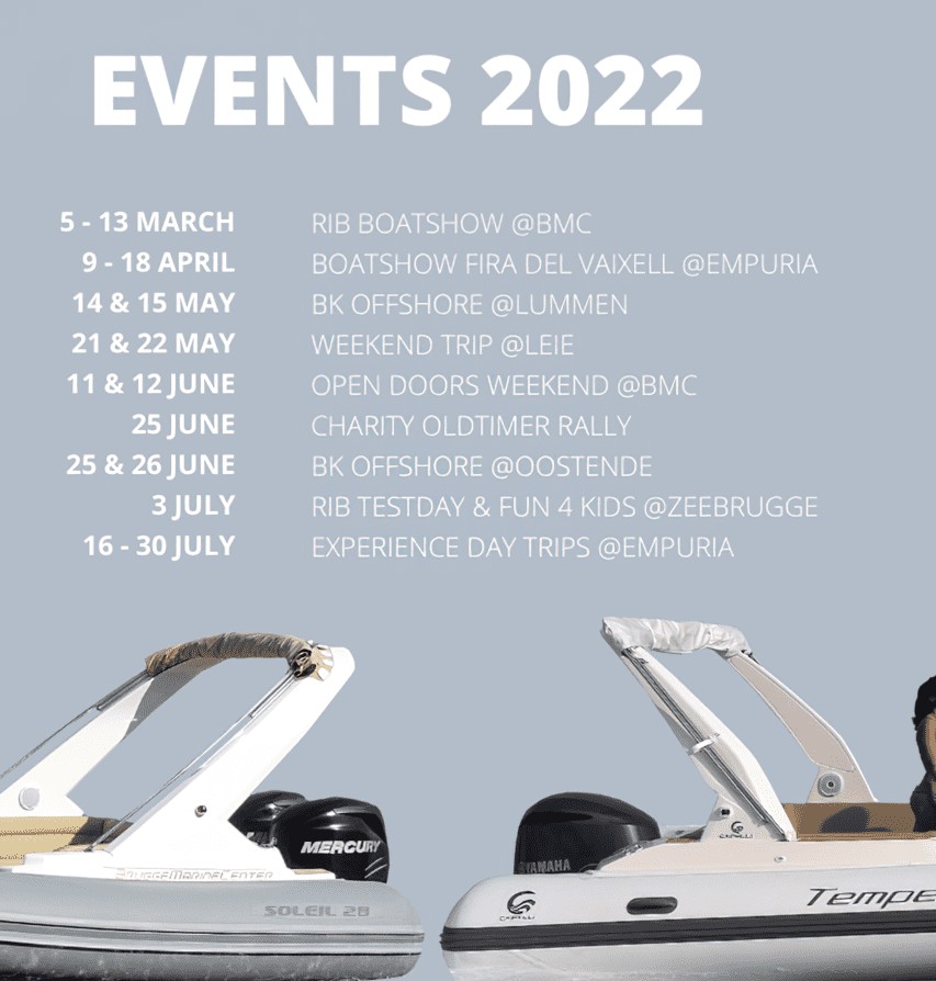 2022 Events by BMC @ RIBs ONLY - Home of the Rigid Inflatable Boat