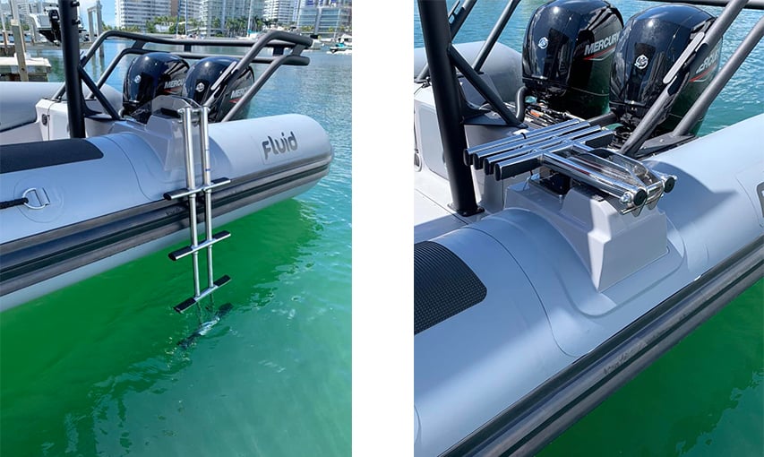 Fluid Watercraft RIB Ladder @ RIBs ONLY - Home of the Rigid Inflatable Boat