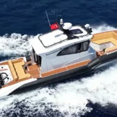 RAFNAR 40 2x400 Mercs and Ullman Echelon Seats top view @ RIBs ONLY - Home of the Rigid Inflatable Boat